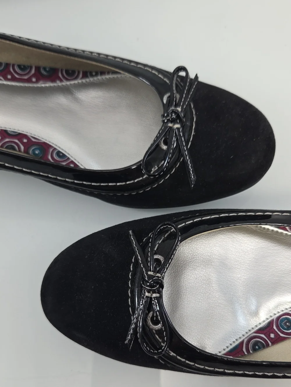 Sperry Camden Top-Sider Black Suede Wedge Ballet Flats Size 8.5